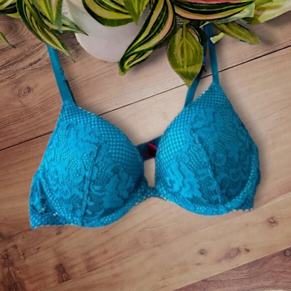 Beach Teal La Senza Obsession Bra Fishnet Lace Bra - Picture 13 of 13
